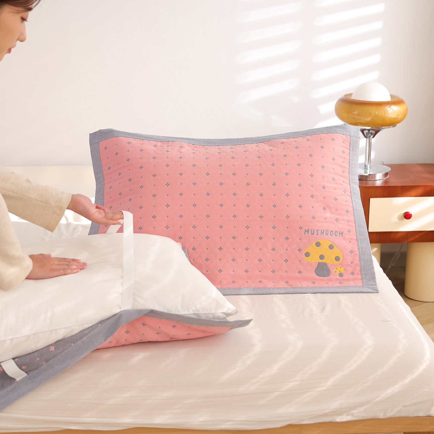 绑带纯棉枕巾一对装四季新款防滑不脱落卡通成人家用全棉枕头盖巾,床上用品,枕巾,淘宝优惠券,粉丝福利购,淘宝优惠卷