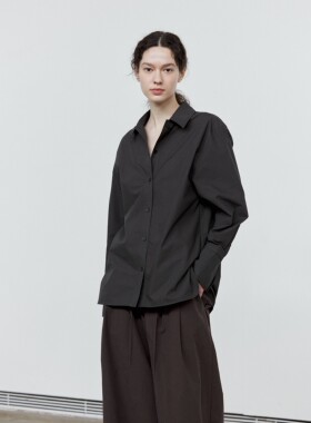 Fist to Fist  韩国进口100%高支棉经典极简廓形长袖衬衫女FC0014