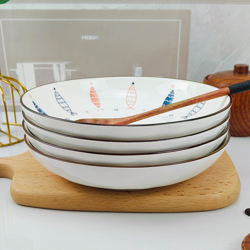 陶瓷盘子菜盘家用7寸炒菜碟子