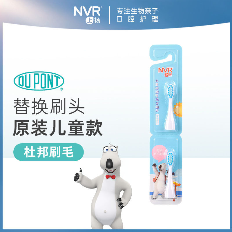 贝贝上扬NVR贝肯熊儿童声波电动牙刷替换刷头（Y002型号）2支装