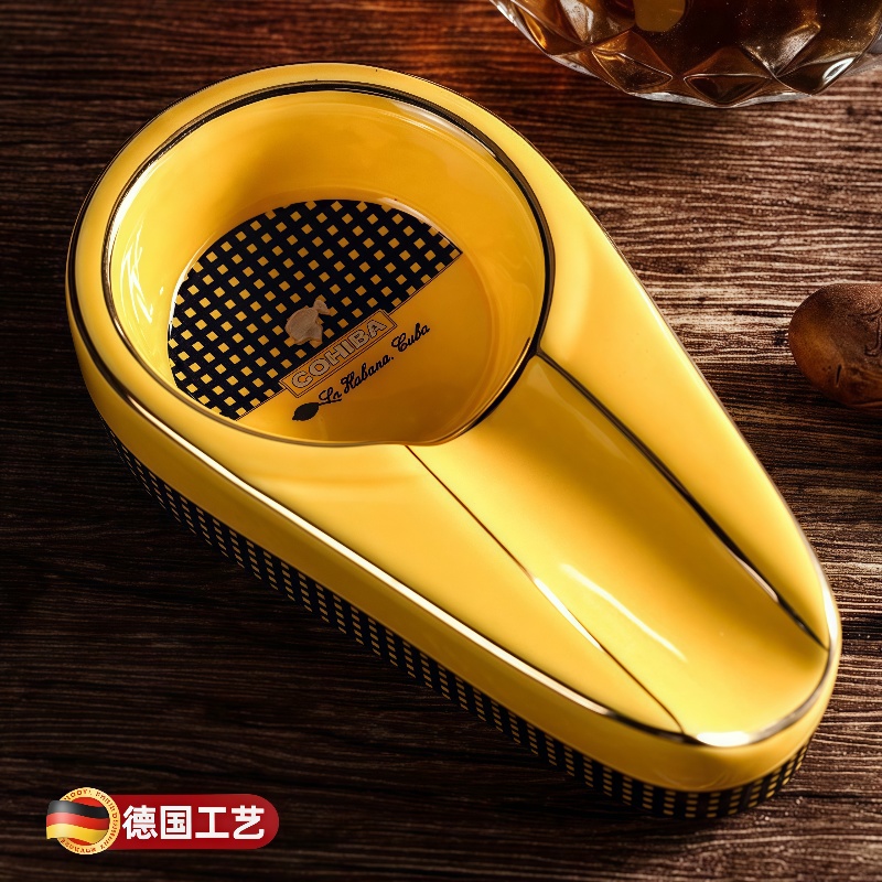 【天猫正品】德国雪茄专用烟灰缸创意个性缸便携单只陶瓷盅家用客