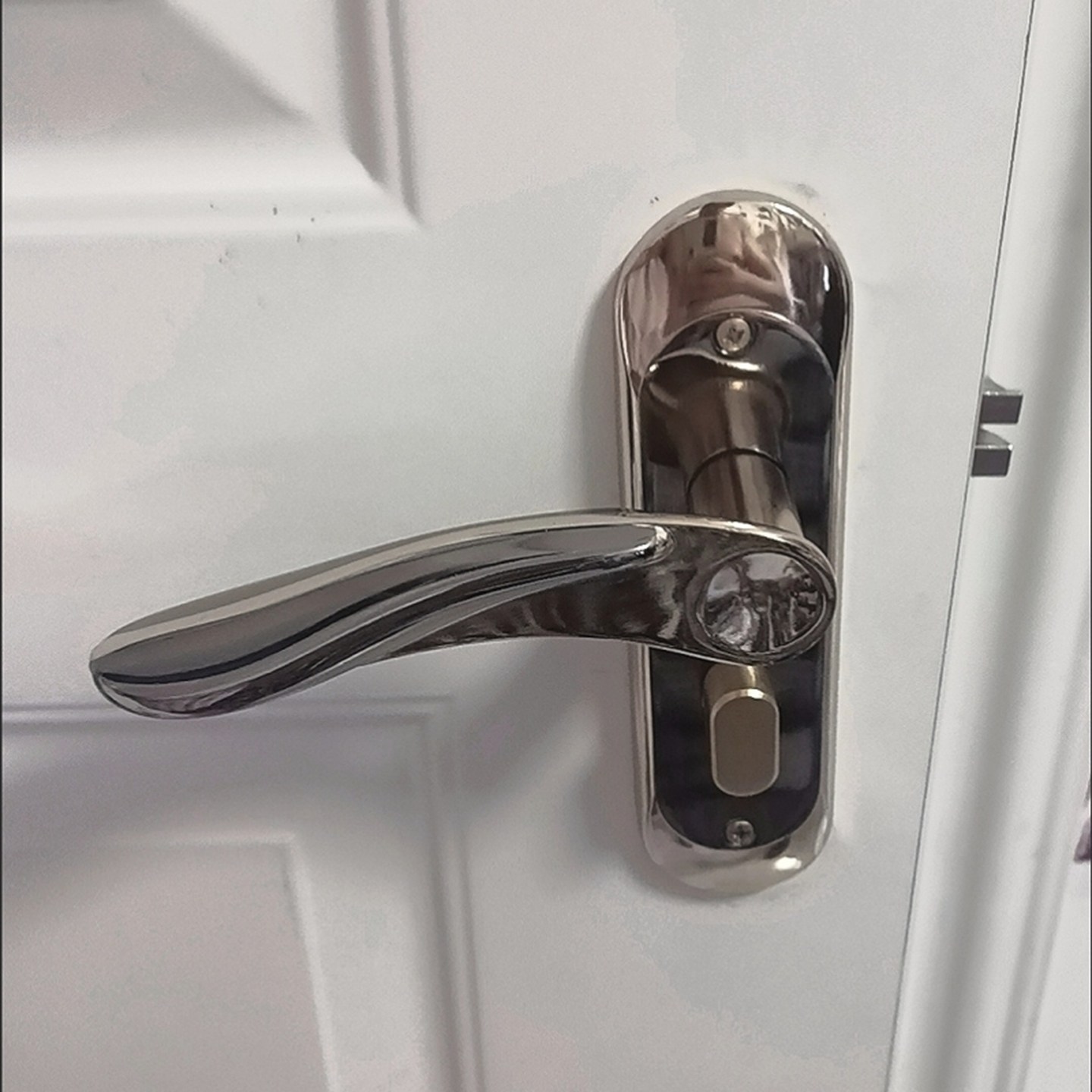 旧门换锁房门老式卧室室内内门单舌实木门房间欧式黑色门锁三件套