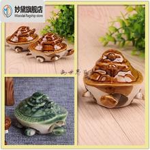 摇头陶瓷乌龟鱼缸家居摆件小神龟1