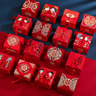 结婚喜糖盒糖果盒伴手礼婚礼喜糖袋空盒子礼盒装纸盒创意包装盒