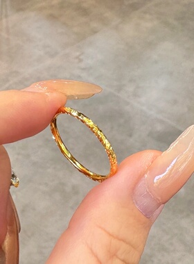 钛钢圆形碎冰冰情侣戒指