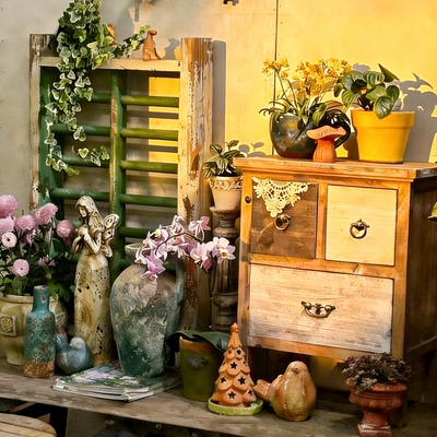 小花农-新品实木做旧复古假窗