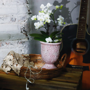 小花农 粉色大号奖杯