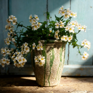 小花农 流釉简约花盆 16*19 内口14