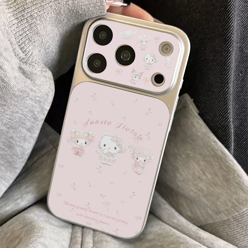 花仙子少女心玩偶适用苹果17promax手机壳iPhone18PRO可爱小米17华为PuraXView/80/90电镀壳Y300reno15nova16