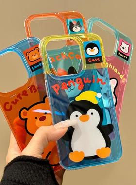 创意可爱小动物合集适用于iPhone16promax手机壳苹果15/14plus软硅胶13pro男女12/11透明xs高级感7/8耐脏新款