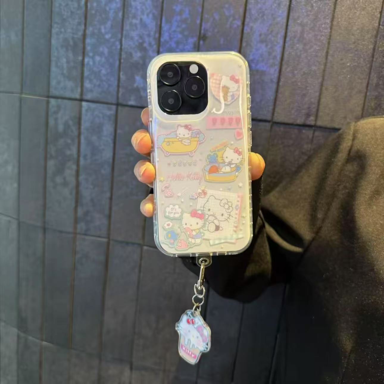 适用于新款可爱凯蒂IMD苹果16手机壳挂件iphone15保护套少女14新款华为mate70可爱nova14女小米15网红pura80