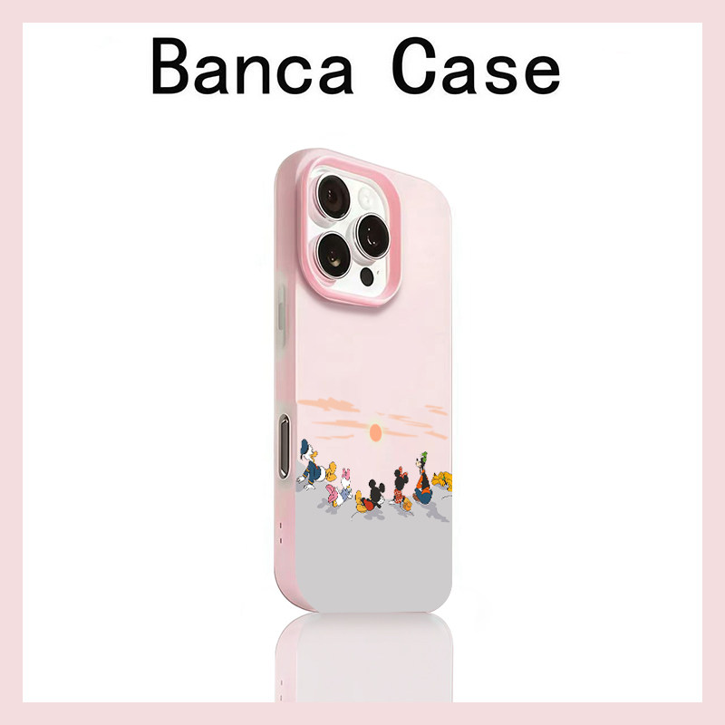 迪士伙伴看落日二合一适用iPhone16pro手机壳15plus新款苹果17promax小众个性14pro果冻卡通13防摔1211保护套