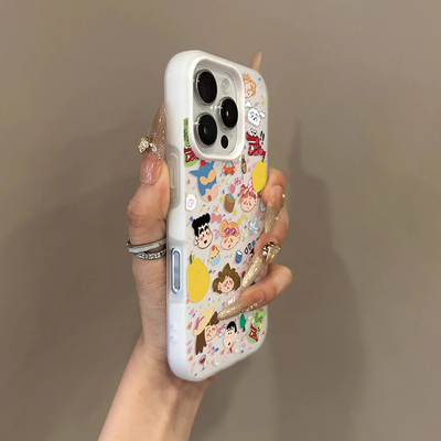 蜡笔小新合集适用于苹果16promax手机壳新款高级感iPhone15/14pro磨砂肤感手机壳13/12/11防摔外壳保护套女款
