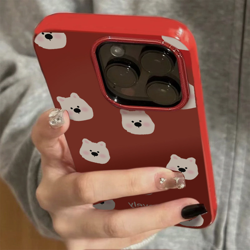 可爱西高地小狗适用苹果17promax手机壳iPhone16promax喜庆15pro红色14plus女13本命年xr新款12防摔11保护套