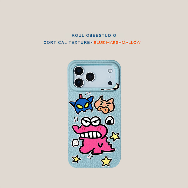 小新鳄鱼头像适用iPhone17PROMAX手机壳苹果16华为mate70nova14小米17P80reno15仿皮纹Findx9红米K90荣耀300