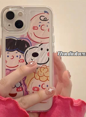 涂鸦卡通适用苹果14/13pro手机壳小米12新款iPhone11防摔vivo软壳a72软nova9女硅胶华为男oppo防摔套vivo透明