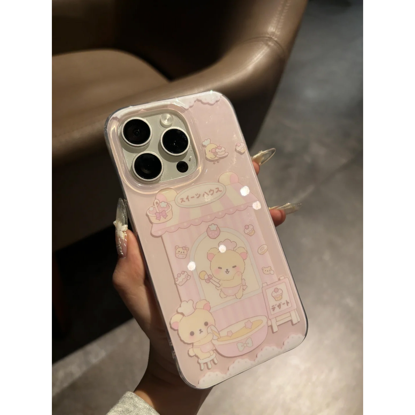 ins可爱奶萌小熊Kitty适用iphone16promax手机壳苹果13/15/12/11保护套xr华为p70vivox100小米14防摔oppo一加