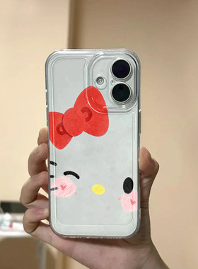 眨眼睛凯蒂猫手机壳适用苹果17promaxiPhone16pro卡通小米17reno15华为Pura80软套vivox300红米K90荣耀500pro