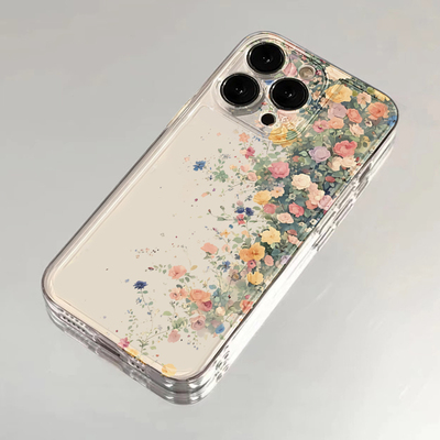 ins风满屏花适用iphone16promax手机壳苹果13透明14华为mate70pro女款vivox200小米15防摔oppo软套红米k80潮