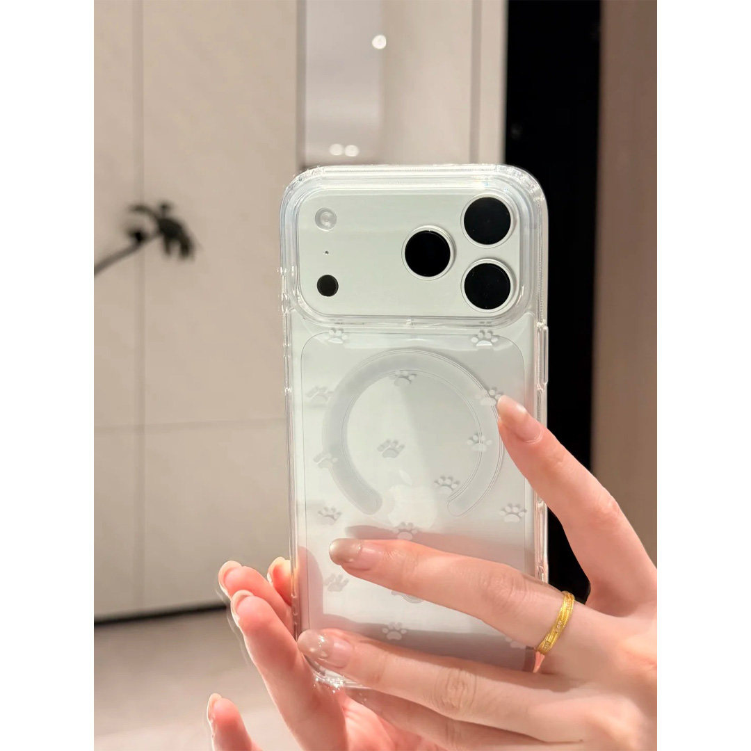 萌萌小猫爪磁吸充电适用iPhone17pro手机壳苹果16pro透明15plus防摔14/13/12mini/11pm保护套7/8p可爱XRXSMAX