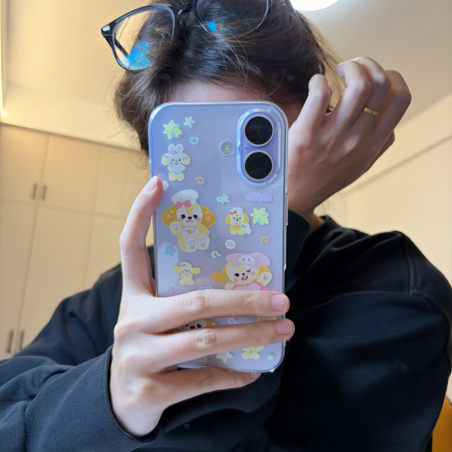可爱饼饼适用苹果17promax手机壳iPhone16卡通opporeno14小米15华为Pura80保护套vivox200红米K80荣耀Magic7