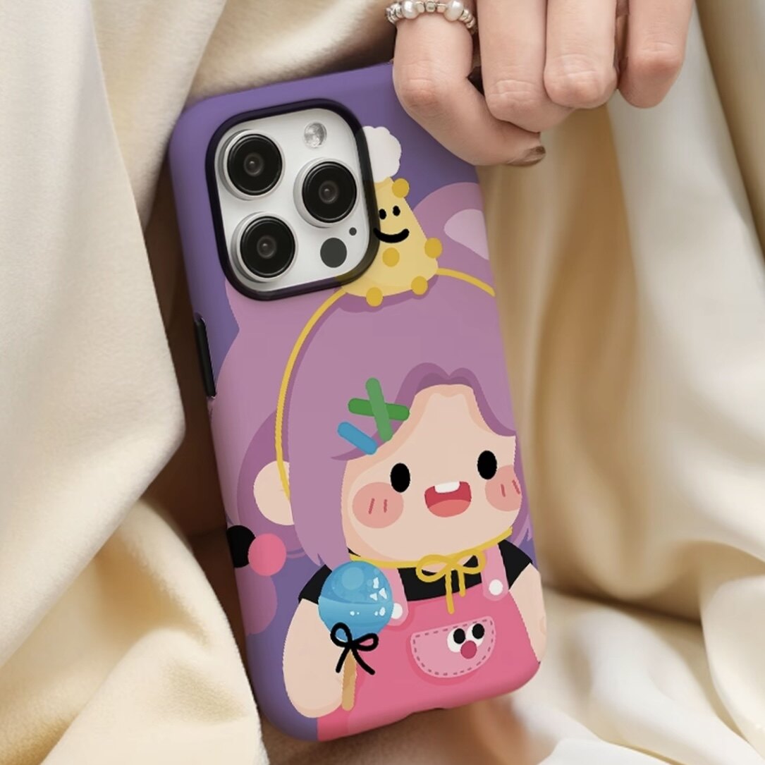 棒棒糖芝芝酱适用苹果16promax手机壳iPhone15小米14opporeno13菲林二合一vivox200华为mate70红米K80荣耀400