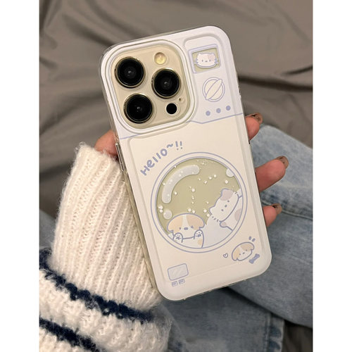 卡通可爱滚筒猫狗适用苹果16promax手机壳iphone15/14/13小米oppo荣耀200vivox100nova12套华为pura70一加11r