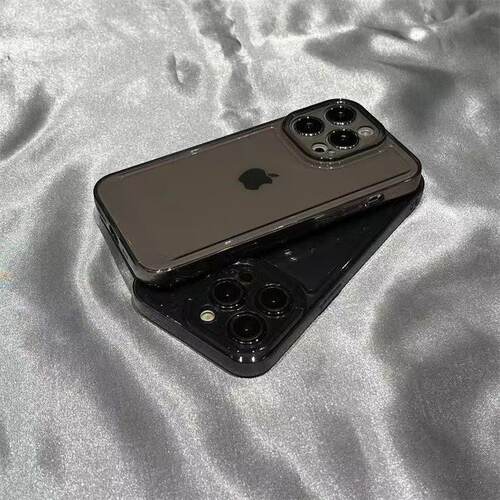 简约透黑高级感适用苹果15promax手机壳新款13/14pro硅胶iphone14全包12女x男士xr保护套plus防摔ip16promax
