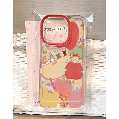 苹果coco酱女孩适用苹果16promax手机壳iPhone14卡通华为mate70荣耀300透明Reno13小米15vivox200s19软套k80