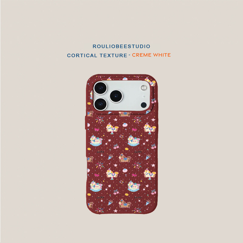 烟花欢乐小马适用iPhone17PROMAX手机壳苹果16pm华为mate70nova14小米17P80reno15皮纹Findx9红米K90荣耀300