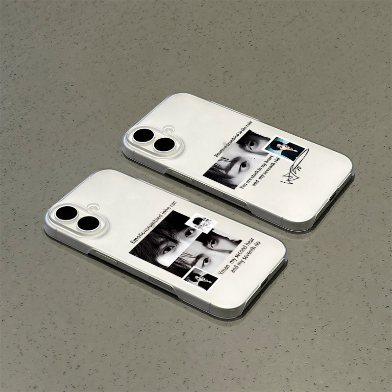 双人眼神适用苹果15promax逆爱手机壳16pro华为mate70新款pura70磨砂PC壳小米14OPPOReno13硬vivos20x200超火