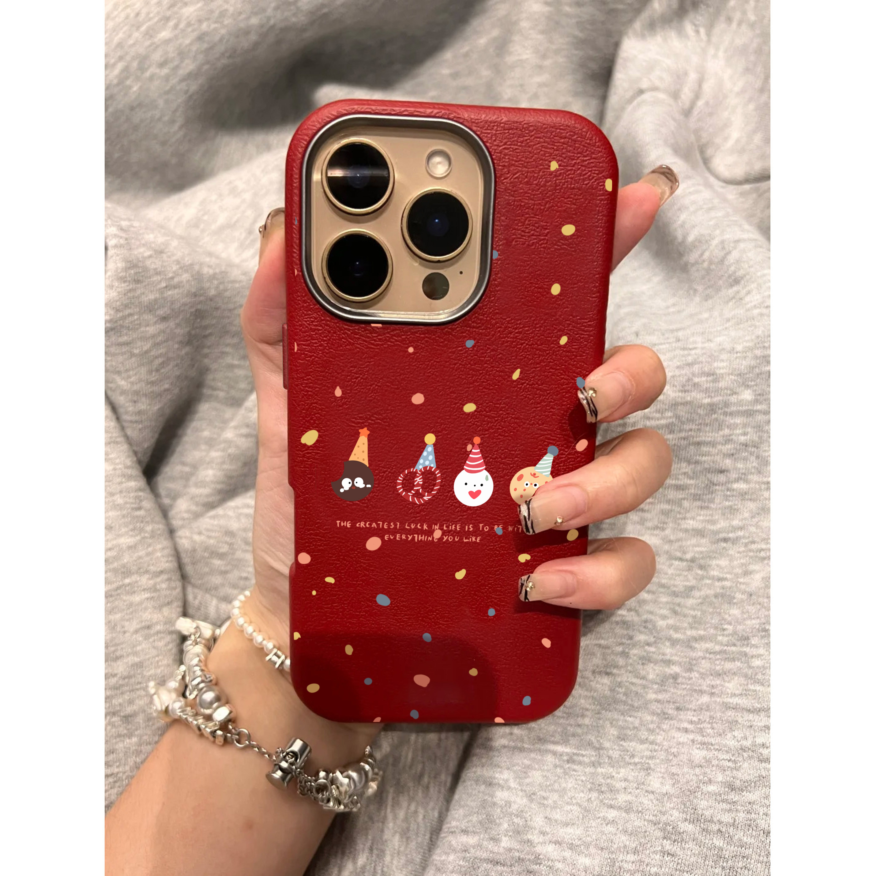 新年圣诞波点甜甜圈适用苹果16promax手机壳新款iphone16高级15pro皮纹13卡通14p可爱女12小众11硅胶防摔plus,3C数码配件,手机保护套/壳,淘宝优惠券,粉丝福利购,淘宝优惠卷