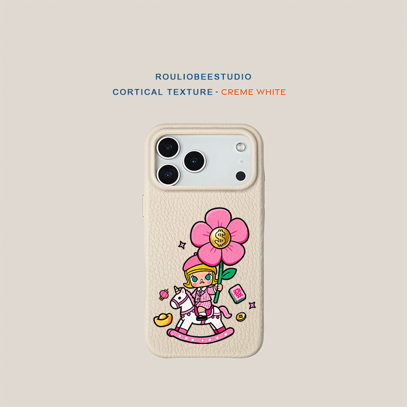 马上有钱茉莉适用iPhone17PROMAX手机壳苹果16华为mate70nova14小米17P80reno15仿皮纹Findx9红米K90荣耀300
