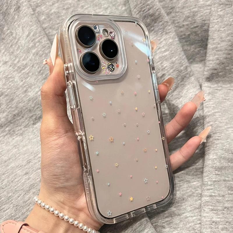 多巴胺小星星适用iphone16promax夏日手机壳苹果13/14华为mate7060卡通韩系vivox200小米15oppo软套红米k80女