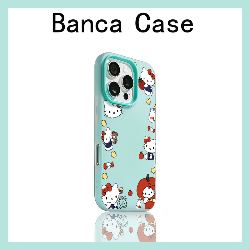 牛奶苹果Kitty二合一适用iPhone16pro手机壳15plus新款苹果17promax小众个性14pro果冻卡通13防摔12/11保护套