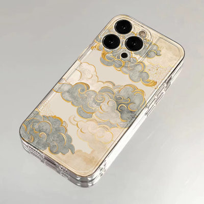 新中式国风祥云适用苹果16promax手机壳iPhone14pro华为mate70荣耀300高级感Reno13小米15vivox200s19软套k80