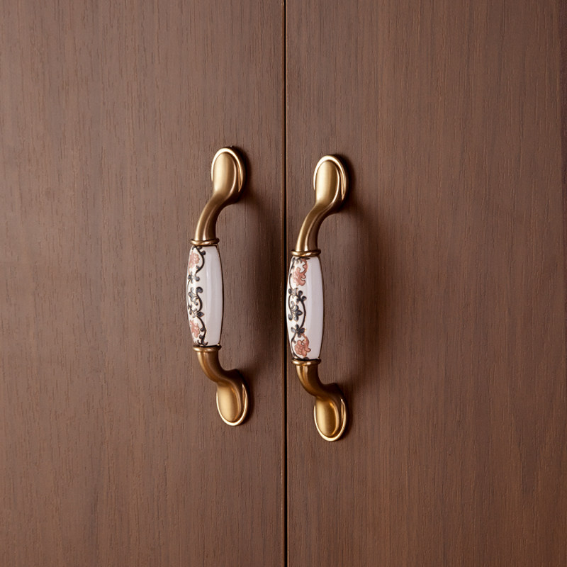 zpk式复古美式锌合金陶瓷轻奢橱柜门柜子衣柜抽屉拉手把手,基础建材,小拉手,淘宝优惠券,粉丝福利购,淘宝优惠卷