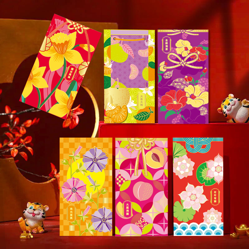 花朵利是封2025新款个性创意高端花烫金红包袋高级感精致定制通用