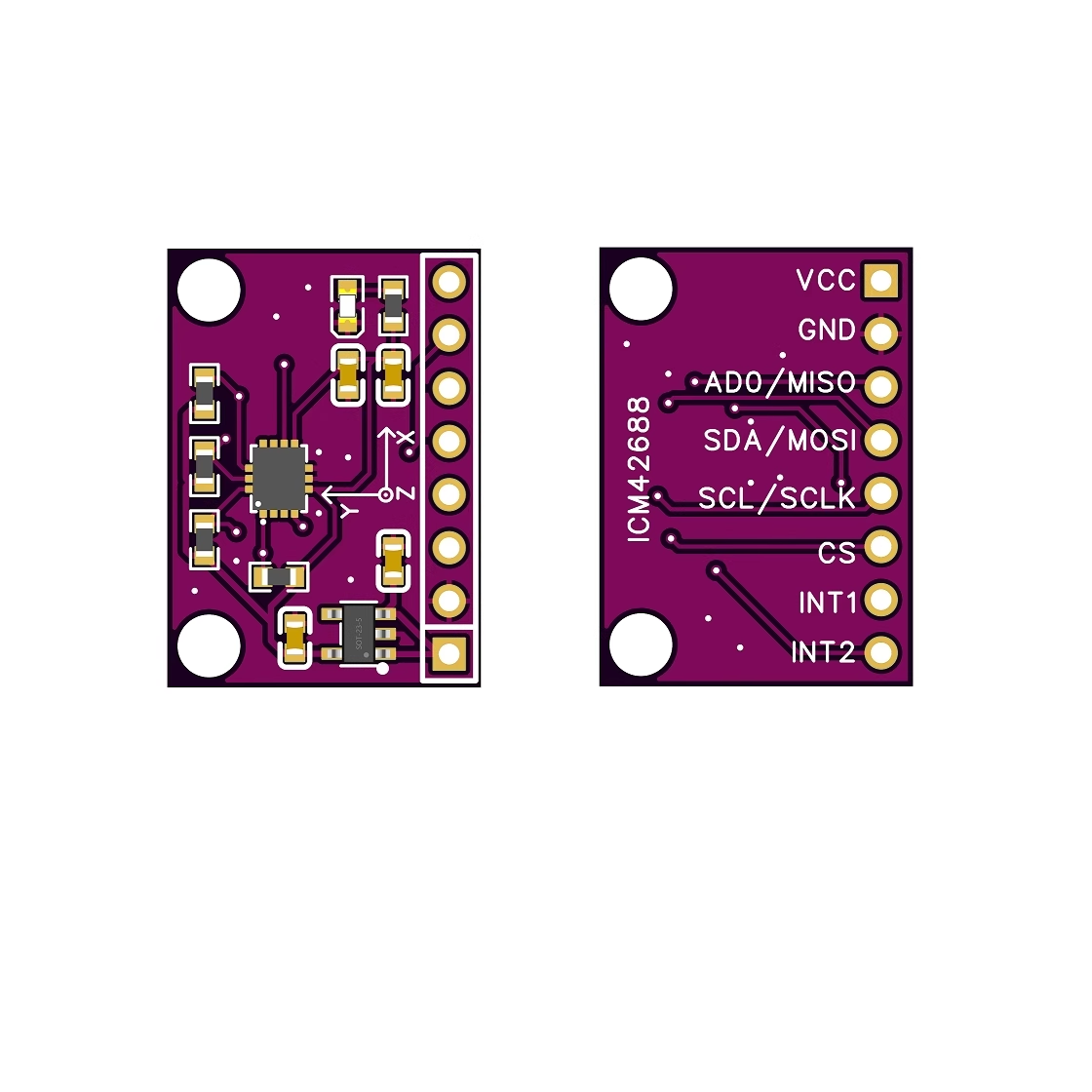 ICM42688姿态加速度传感器陀螺仪