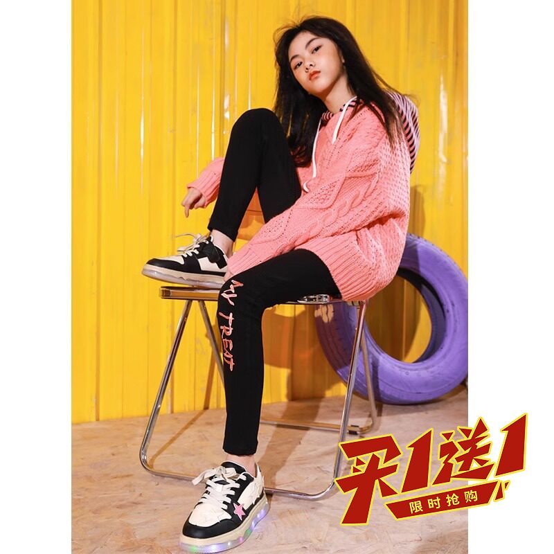 女童春秋牛仔裤2023新款图片