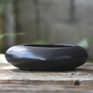 花盆粗陶石头个性创意高手造景盆发财树红枫树花器粗陶盆