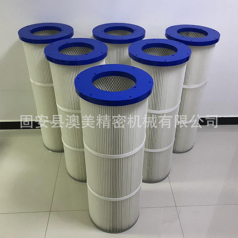 四耳法兰盘除尘滤芯*工业除尘粉末回收PTFE覆膜聚酯纤维