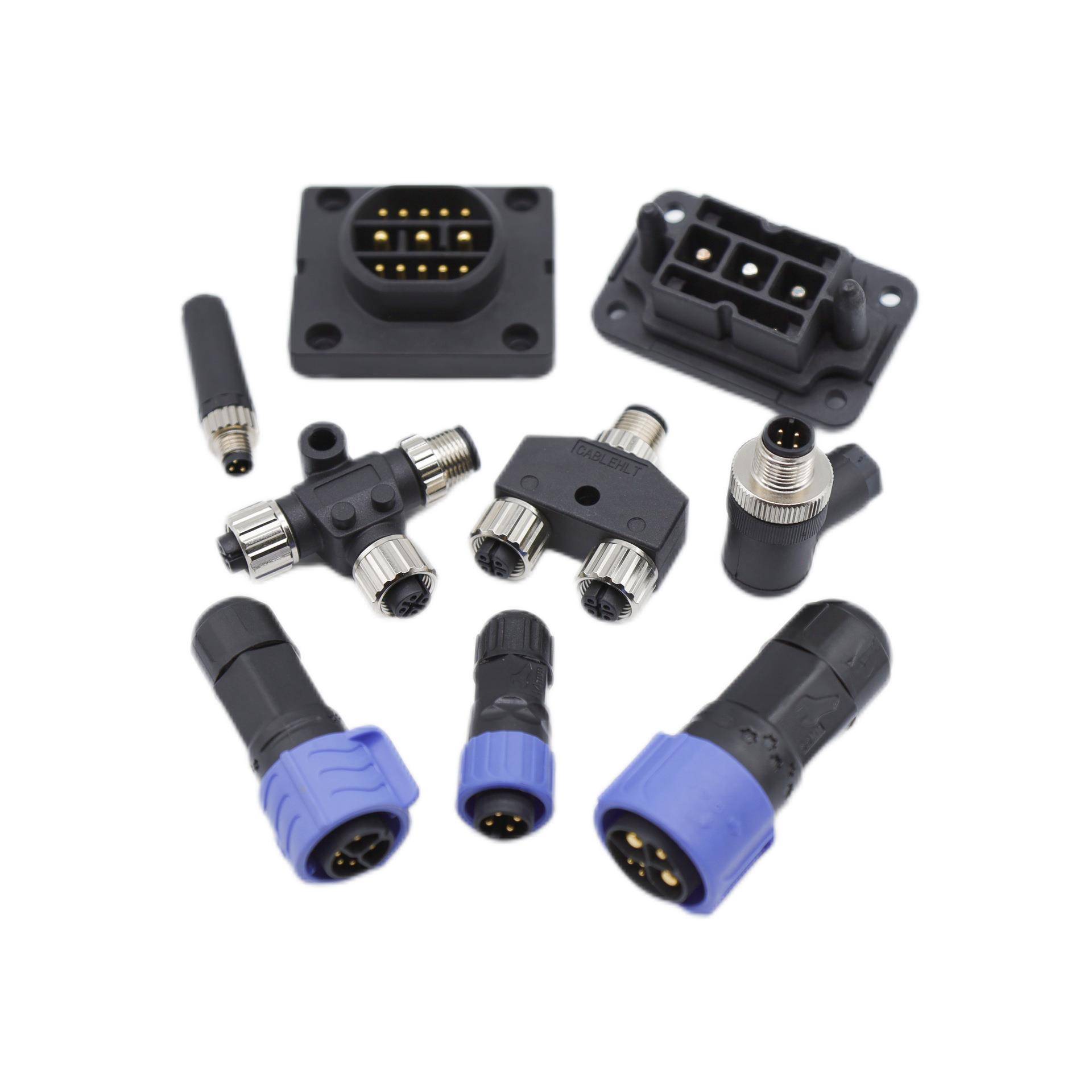 M/M/M系列新能源锂电池充电防水连接器公母插头模具开发