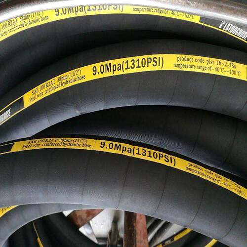厂家生产压胶管SAE/DIN64个mm2SN/R2AT两层钢丝编织液压油管