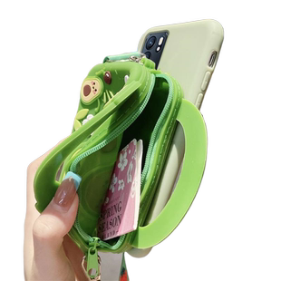 斜挎牛油果oppoa55手机壳a56可背reno8一体a53零钱包a32带钱包的a11x背包式a57卡通5g硅胶a92s背带斜跨findx5