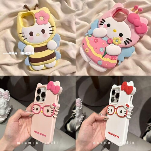 蜜蜂kitty猫vivoy76sy33sy52s20s19s18手机壳iQOOneo6硅胶y97/y3s