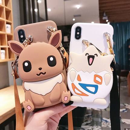 零钱卡包适用华为mate40/30pro手机壳40e立体p50/p30硅胶可爱新款nova7se全包边防摔nove8pro斜跨挂绳荣耀V30