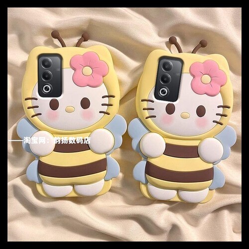 蜜蜂kitty猫Reno14121109875k9s手机壳A93SA55A72硅胶A58XA3X