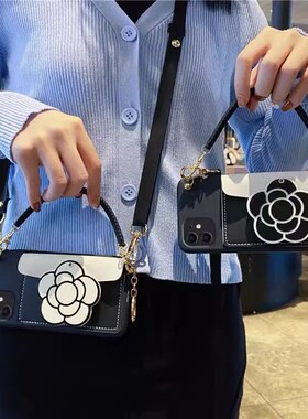 新款 适用oppoA1手机壳9/renopro零钱包a78/a98斜挎背带a56/a93防摔套真我gtneo5带挂绳k10/k9s/k7x/a72手机