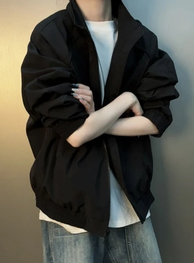 美式复古外套男2026春季新款cleanfit飞行员夹克设计立领感棒球服